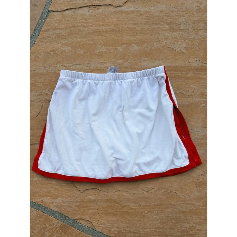 Nike Dri-Fit Skort Women's XS White Red Swoosh A-line Stretch Standard Fit - Picture 3 of 4